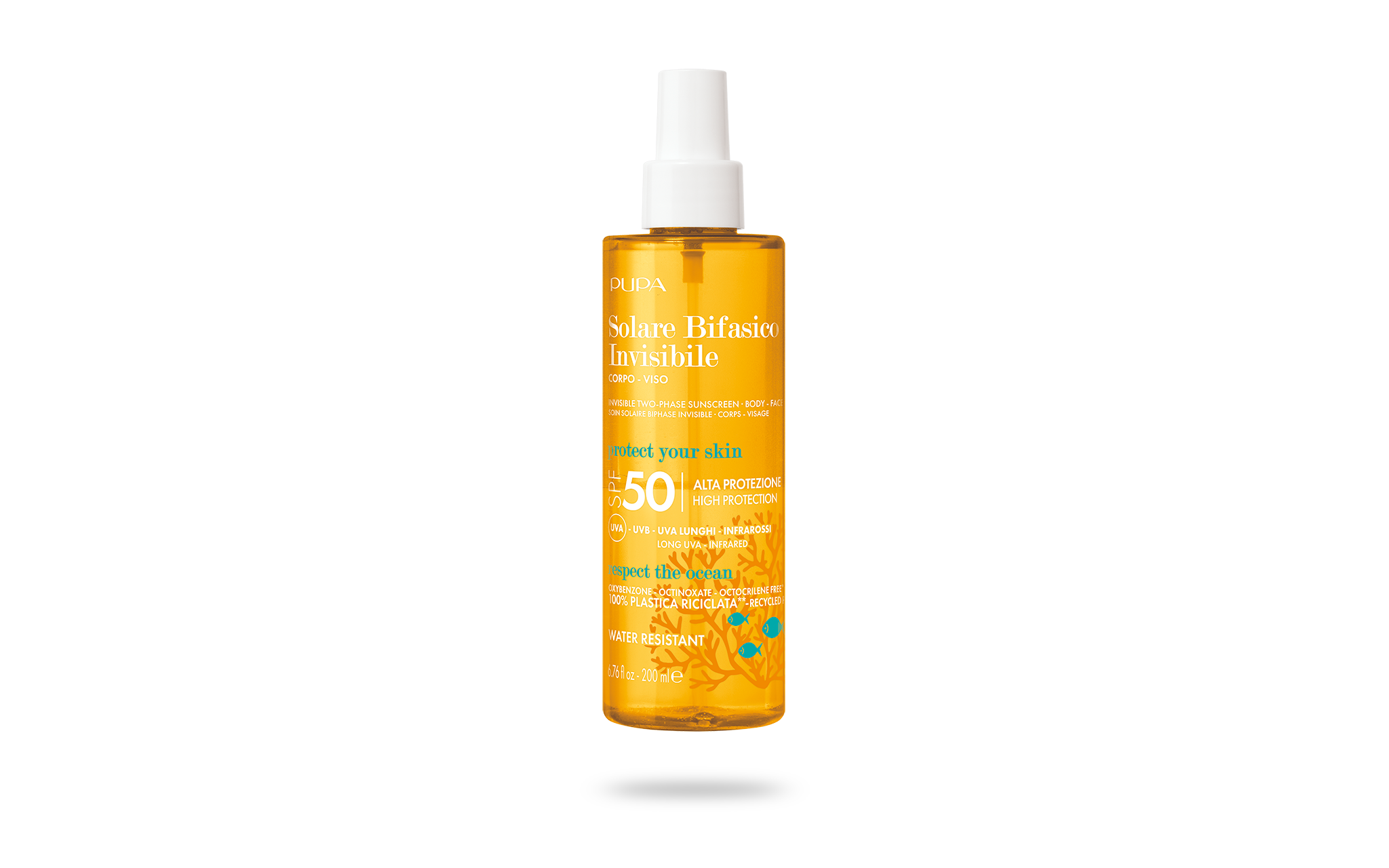 Soin Solaire Biphase Invisibile Corps Visage SPF 50 (200 ml) - PUPA Milano