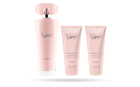 Vamp! Eau De Parfum Pink + Lait pour la douche et Crème - PUPA Milano